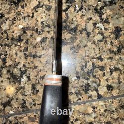 Buck Fixed Knife Inverted dual Line W / Original Sheath Excellent