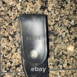 Buck Fixed Knife Inverted dual Line W / Original Sheath Excellent