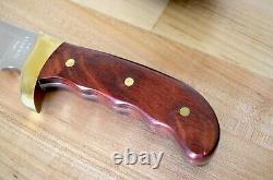 Buck Kalinga 401 USA Fixed Blade Hunting Knife Rosewood Handle with Leather Sheath