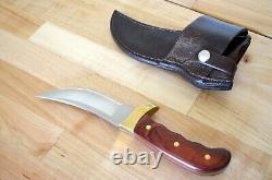 Buck Kalinga 401 USA Fixed Blade Hunting Knife Rosewood Handle with Leather Sheath