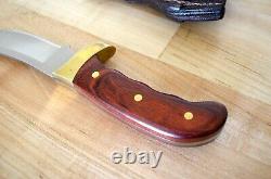 Buck Kalinga 401 USA Fixed Blade Hunting Knife Rosewood Handle with Leather Sheath