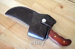 Buck Kalinga 401 USA Fixed Blade Hunting Knife Rosewood Handle with Leather Sheath