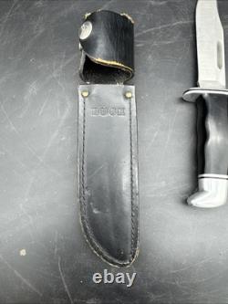 Buck Knives 119 Early 1967-1972 Era With Leather Sheath Bowie Hunting