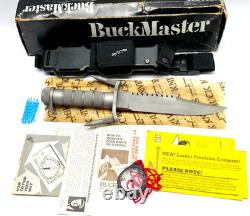 Buck knives 184 Buckmaster Survival Knife W Sheath in Original Box + Paperwork