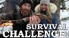 Bushcraft Survival Challenge With A Girl Primitive Fire Shelter Wild Caught Food Ice Fishing