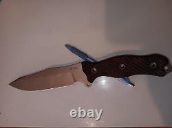 Busse Combat Flack Jack BIG Double Cut With Maroon Micarta Knife