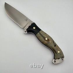 Busse NANO Fusion Badger Attack Fixed Blade Knife 5 INFI Blade Wood/G10 Scales