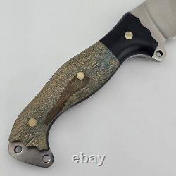 Busse NANO Fusion Badger Attack Fixed Blade Knife 5 INFI Blade Wood/G10 Scales