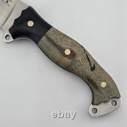 Busse NANO Fusion Badger Attack Fixed Blade Knife 5 INFI Blade Wood/G10 Scales