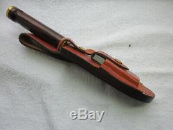 C. Pete HEATH 10.5 hunting knife rosewood handle w Sheath and stone, excellent