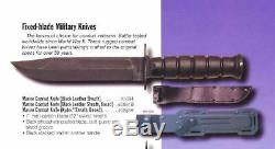 CAMILLUS USA Marine Corps Combat Knife 5684K VINTAGE Black Military Kydex Sheath
