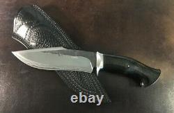 CAS Claudio Sobral Custom San Mai Camp Knife with Sheath Excellent Preowned New