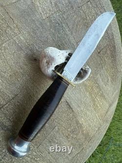 CASE Fixed Blade Hunting Knife Vintage U. S. A Not Original Sheath