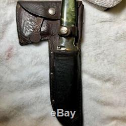CASE KNIFE CASE Tested XX Combo Knife Hatchet Axe Leather Sheath Set. Rare