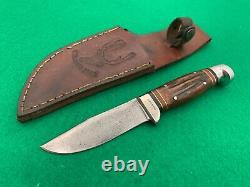 CASE TESTED STAG 1920's VINTAGE VERY RARE KNIFE WITH SHEATH HARD FIND NICE