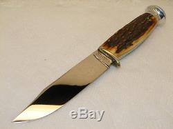 Case Xx, 1940-64, 5025-5 Hunting Sheath Knife, Super Pretty Stag, Nice & Nr Mint