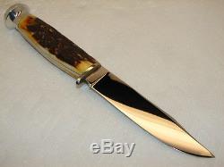 Case Xx, 1940-64, 5025-5 Hunting Sheath Knife, Super Pretty Stag, Nice & Nr Mint