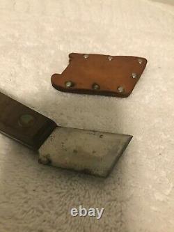 CASE XX Early Carbon Steel Fish Scaling Knife & Original Sheath! Rare Model