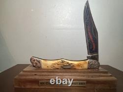 CASE XX USA 1976 THE AMERICAN SPIRIT 5165 Stag Folding Hunter Knife Bicentennial