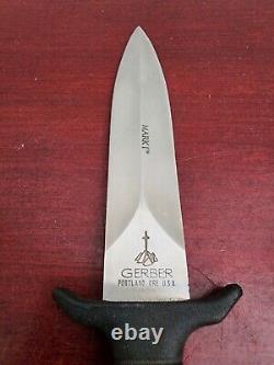 COLLECTIBLE GERBER MARK I PORTLAND. ORE. U. S. A. FIXED BLADE KNIFE. With SHEATH