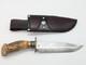 CROWN STAG ANTLER Handle KK Steel Bowie Fixed Knife with Leather Sheat (EC3037853)