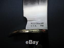 CUSTOM WESTMARK 701 WESTERN USA SKINNER KNIFE HUNTING FIGHTING BUCK