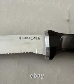 CUTCO 1769 KR USA Serrated Hunting Knife Leather Sheath Original Box Paperwork