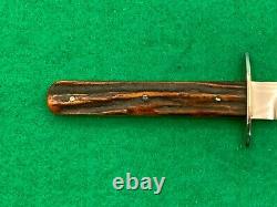 Cambridge Cutlery Co. 1900 To 1920 Vintage Perfect Stag Knife & Sheath