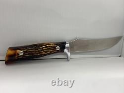 Camillus 1013 Hunting Knife Skinner Fixed Blade Stag like Handle with Sheath
