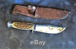 Case 4.5 Hunting Knife withStag & Sheath, 1940s