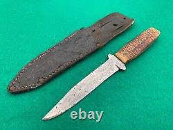 Case Tested XX 1920 -40 RARE BONE, ORIGINAL SHEATH VINTAGE Fix Blade Hunt Knife