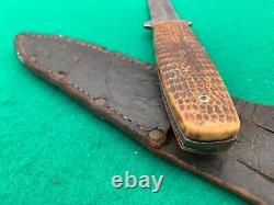 Case Tested XX 1920 -40 RARE BONE, ORIGINAL SHEATH VINTAGE Fix Blade Hunt Knife