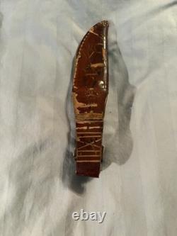 Case Vintage Fixed Blade Hunting Knife Stag Handle Stainless Clip Point Sheath