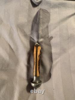 Case Vintage Fixed Blade Hunting Knife Stag Handle Stainless Clip Point Sheath