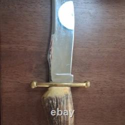 Case XX 1978 Fixed Blade Hunting Knife Stag Handle, Stainless Clip, Sheath