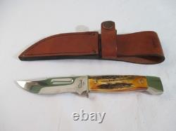 Case XX 1998 Stag Slab Side Fixed Blade Hunter 578-3 1/2 SS withSheath Item 00375
