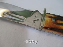 Case XX 1998 Stag Slab Side Fixed Blade Hunter 578-3 1/2 SS withSheath Item 00375