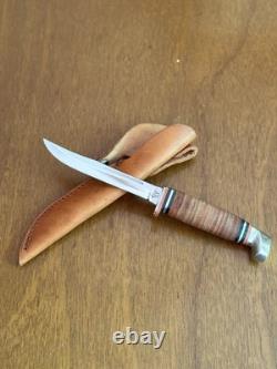 Case XX 316-5 SSP Fixed Blade Knife Stainless Steel Leather Handle Sheath VTG