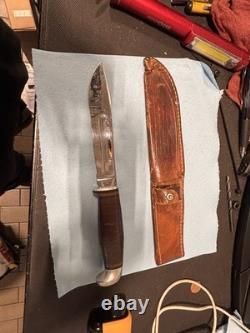 Case XX 325-6 1965-1969 Hunting Knife Stainless Steel Clip Point Leather Sheath
