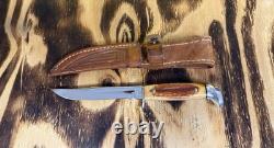 Case XX Hunting Fixed Blade Knife Clip Point Stainless Bone Handle withSheath USA