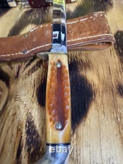 Case XX Hunting Fixed Blade Knife Clip Point Stainless Bone Handle withSheath USA