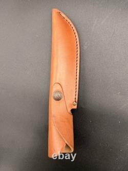 Case XX Leather 5 Inch Utility Hunter Knife with Leather Sheath (323-5 SS)