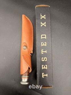 Case XX Leather 5 Inch Utility Hunter Knife with Leather Sheath (323-5 SS)