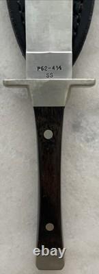 Case XX P62-4 1/2 Ss Boot Hunting Knife Dagger Knife With Blk Leather Sheath USA