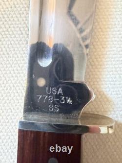 Case XX Slabside Fixed Blade Knife 778-3 1/2 with Box & Leather Sheath Made In USA