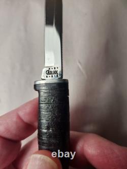 Case XX Small Fixed Blade Knife With Sheath M3 Finn Leather Preowned