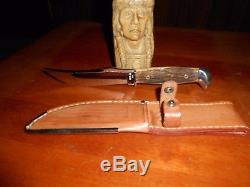 Case XX USA 523-5 STAG Handle Hunting/Sheath Knife, Tang Stamp 1965-1980