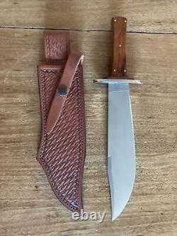 Case XX USA Hunter Bowie SS Cocobolo Knife No. 01224 with Leather Sheath in Box