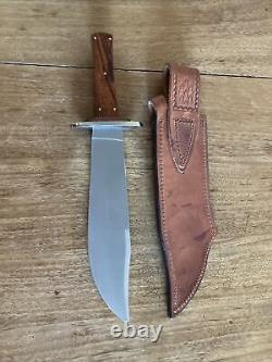 Case XX USA Hunter Bowie SS Cocobolo Knife No. 01224 with Leather Sheath in Box