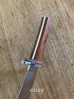 Case XX USA Hunter Bowie SS Cocobolo Knife No. 01224 with Leather Sheath in Box